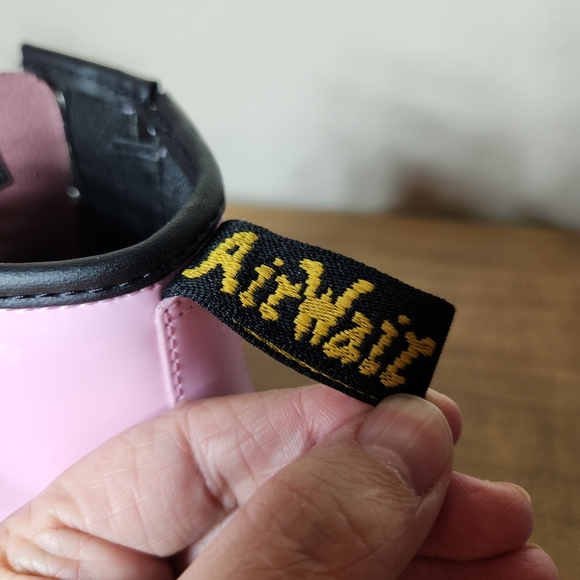 Dr Martens 1460 J Pink Patent Leather LaceUp And Side Zip Combat Boots US Kids 2 - Picture 10 of 11